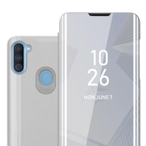 Cadorabo, Hülle für Samsung Galaxy A11 M11 Spiegel Standfunktion 360 Grad Schutz, Cadorabo - Hülle für Samsung Galaxy A11 M11 Spiegel Standfunktion 360 Grad Schutz, Silber