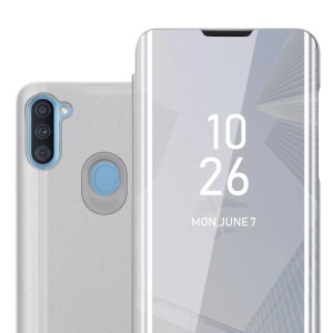 Cadorabo, Hülle für Samsung Galaxy A11 M11 Spiegel Standfunktion 360 Grad Schutz, Cadorabo - Hülle für Samsung Galaxy A11 M11 Spiegel Standfunktion 360 Grad Schutz, Silber
