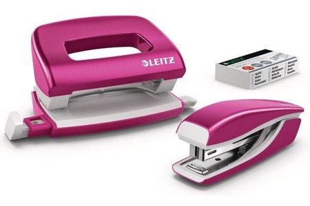 undefined, Leitz NeXXt 55612023 stapler Metallic,Pink, Leitz Locher/Hefter NeXXt, pink, Set, 5561-20-23