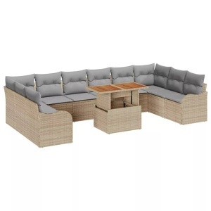 vidaXL, VidaXL - Garten-sofa-set poly-rattan, One Size, Beige