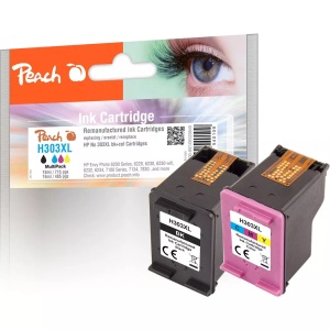 Peach, Peach Spar Pack Druckköpfe kompatibel zu No. 303XL, Peach HP 303 XL 2 Druckköpfe XL (bk, col) ersetzt HP No. 303XL, 3YN10AE für z.B. HP Envy Photo 7830, HP Envy Photo 6230 wifi, HP Envy Photo 6220