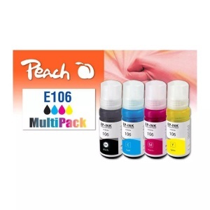 Peach, Peach Spar Pack Tintenpatronen kompatibel zu 106, T00R1, T00R2, T00R3, T00R4, Peach Tinte Canon CISS 106 Multi-Pack C, M, Y, BK