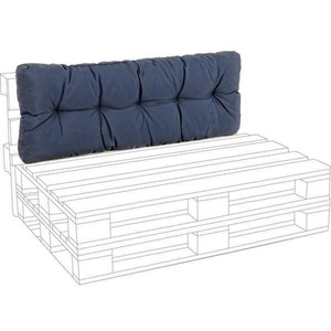 mutoni Garten Deluxe, Gartenkissen Palette Rückenlehne 120x45 denimblau, Gartenkissen Palette Rückenlehne 120x45 denimblau