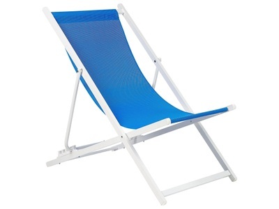 Beliani, Liege aus Kunststoff Modern LOCRI II Liege aus Kunststoff Modern LOCRI II, Beliani - Liege aus Aluminium Klassisch LOCRI II, One Size, Blau Bunt