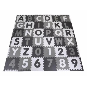 Knorrtoys, knorr® toys Puzzlematte - Alphabet + Zahlen grau-weiß, Knorrtoys® Puzzlematte »Alphabet«