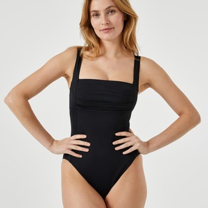 ANNE WEYBURN, Badeanzug mit Bauch-weg-Effekt, La Redoute Collections - Badeanzug mit Bauch-weg-Effekt, für Damen, Schwarz, Größe 48