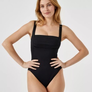 ANNE WEYBURN, Badeanzug mit Bauch-weg-Effekt, La Redoute Collections - Badeanzug mit Bauch-weg-Effekt, für Damen, Schwarz, Größe 48