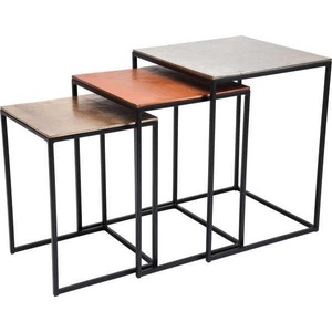 Kare Design, Beistelltisch Loft Square Vintage (3/Set), Beistelltisch Loft Square Vintage (3/Set)