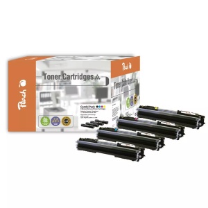 Peach, Peach 110957 126A Combi Pack Toner, Peach HP 126 A 4 Toner (bk, c/m/y) ersetzt HP No. 126A, CE310A, CE311A, CE312A, CE313A für z.B. HP LaserJet Pro 100 Color MFP M 175 nw