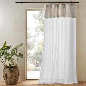 AM.PM, Zweifarbiger Vorhang aus Leinen-Voile Beha, AM.PM - Zweifarbiger Vorhang Beha, 140x220cm, Beige