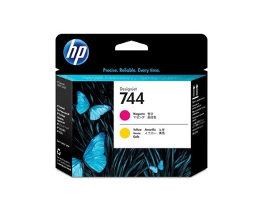 Hp, HP 744 DesignJet Druckkopf Magenta/Gelb, Hewlett Packard Druckkopf, rot/gelb, No.744, F9J87A