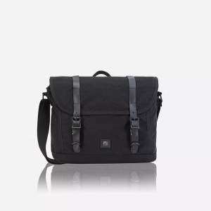Jekyll & Hide, Canvas - Messenger Bag in Schwarz, JEKYLL & HYDE - Canvas Messenger Bag, für Herren, Schwarz