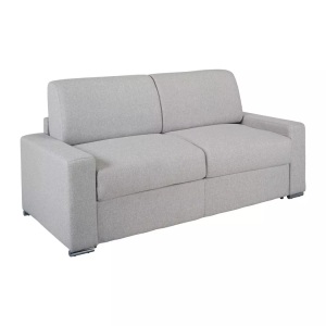 LINEA SOFA, LINEA SOFA - Schlafsofa mit Matratze 3Sitzer Stoff Liegefläche 1MatratzenCALITO, One Size, Grau