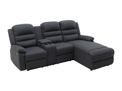 Vente-unique, Ecksofa Relaxsofa - Ecke Rechts - Stoff - Anthrazit - MACEDONIA Ecksofa Relaxsofa - Ecke Rechts - Stoff - Anthrazit - MACEDONIA
