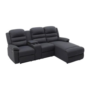 Vente-unique, Ecksofa Relaxsofa - Ecke Rechts - Stoff - Anthrazit - MACEDONIA Ecksofa Relaxsofa - Ecke Rechts - Stoff - Anthrazit - MACEDONIA