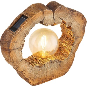 Globo, LED-Solar-Baumstamm 36516, Holzoptik, mit Birne, Globo Solarleuchte , 36516 , Braun , Kunststoff , 8.5x25.5 cm , mit Schalter , 004558726303