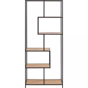 mooved, home24 Regal Coogee I, AC Design Regal »Seaford 77 x 35 x 185cm, Braun/Schwarz«