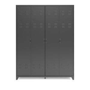 LA REDOUTE INTERIEURS, Kleiderschrank 4 Türen aus Metall, Hiba, La Redoute Intérieurs - Kleiderschrank Hiba mit 4 Türen, One Size, Grau