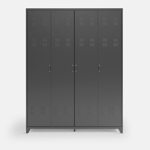 LA REDOUTE INTERIEURS, Kleiderschrank 4 Türen aus Metall, Hiba
