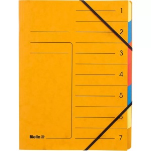 Biella, Biella Ordnungsmappe TopColor, Biella Ordnungsmappe, TOP COLOR, gelb, 7-teilig, 05407920BIE