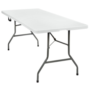 TecTake, Camping Klapptisch Unisex Weiss 70 CM, 