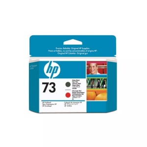Hewlett-Packard, Hewlett-Packard HP Druckkopf Nr. 73 (CD949A) BK, R, Hewlett Packard Druckkopf, chromatic rot/schwarz-matt, No.73, CD949A