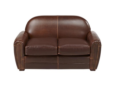Vente-unique, Ledersofa Vintage 2Sitzer BAUDOIN Ledersofa Vintage 2Sitzer BAUDOIN