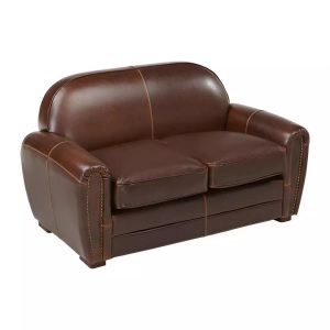 Vente-unique, Ledersofa Vintage 2Sitzer BAUDOIN Ledersofa Vintage 2Sitzer BAUDOIN