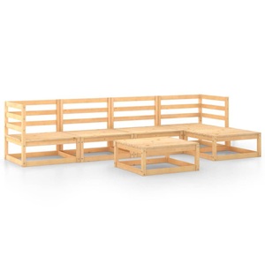vidaXL, vidaXL 6-tlg. Garten-Lounge-Set Massivholz Kiefer
