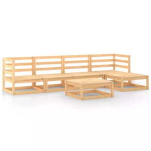 vidaXL, vidaXL 6-tlg. Garten-Lounge-Set Massivholz Kiefer