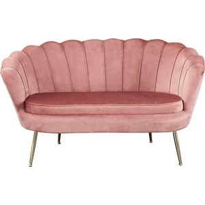 mutoni casual, Muschelsofa Samt rosa 136, Muschelsofa Samt rosa 136