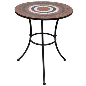 Diverse Hardware, Mosaiktisch 60 cm Terrakotta/Weiss