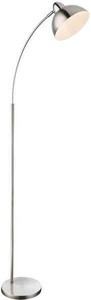 mutoni light, Stehleuchte Anita, Globo Stehleuchte , Leana , Weiss, Nickelfarben , Metall , 23x155 cm , matt, verchromt,matt, verchromt , mit Schalter , 0045582389