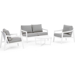mutoni lifestyle, Sitzgruppe Sirenus weiss (4er-Set), Sitzgruppe Sirenus weiss (4er-Set)