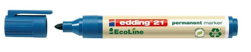 edding, Edding Permanentmarker edding 21 permanent marker EcoLine Blau wasserfest: Ja 4-21003, Edding 21, Permanent Marker, 1.5-3mm, blau, 4-21003
