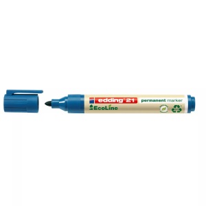 edding, Edding Permanentmarker edding 21 permanent marker EcoLine Blau wasserfest: Ja 4-21003, Edding 21, Permanent Marker, 1.5-3mm, blau, 4-21003