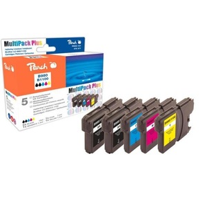Peach, Tinte Spar Pack PI500-127, Peach B980/1100VALBP 5 Druckerpatronen XL (2*bk, c/m/y) ersetzt Brother LC-980/1100VALBP für z.B. Brother DCP -145 C, Brother DCP -160