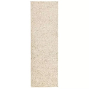vidaXL, vidaXL Teppich Shaggy Hochflor Modern Golden 80x250 cm