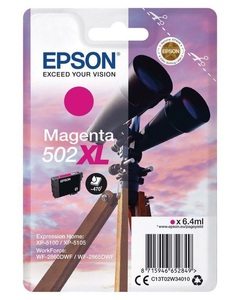 Epson, Original Tintenpatrone magenta Epson No. 502XL, T02V340, Epson Tintenpatrone, rot, 502XL, T02W340, (470 Seiten)