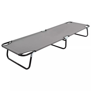 Diverse Hardware, Campingbett Faltbar Grau Stahl, vidaXL Klappliege Grau Stahl