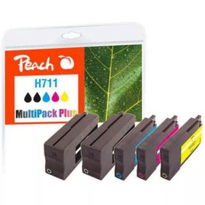 Peach, Peach Spar Pack Plus Tintenpatronen kompatibel zu HP No. 711, Peach Tinte HP Nr. 711 Multipack+