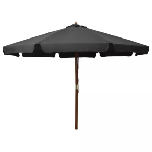 Diverse Hardware, Sonnenschirm mit Holzmast 330 cm Anthrazit, vidaXL Sonnenschirm mit Holzmast 330 cm Anthrazit