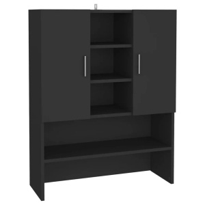 vidaXL, vidaXL Waschmaschinenschrank Schwarz 70,5x25,5x90 cm, vidaXL Waschmaschinenschrank Schwarz 70,5x25,5x90 cm