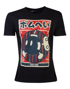 Super Mario, Super Mario Bob-Omb - Poster T-Shirt schwarz, Difuzed - T-shirt Super Mario Bob-omb M, für Herren, Größe M