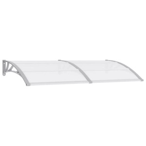 vidaXL, vidaXL Türvordach Grau und Transparent 200×80 cm PC, VidaXL - Vordach polycarbonat, One Size, Multicolor