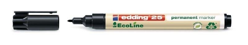edding, Edding e-25 EcoLine 4-25001 Permanentmarker Schwarz wasserfest: Ja, Edding 25, Permanent Marker, EcoLine, schwarz, 002919-01
