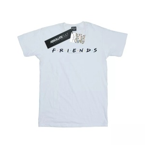 FRIENDS, Text Logo Tshirt Mädchen Weiss 128, Friends - TShirt, 128, Weiss