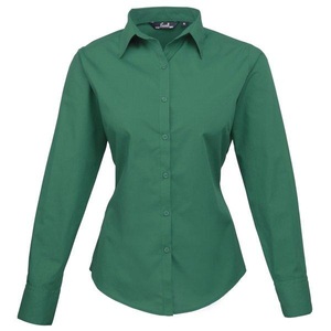 Premier, Popeline Bluse Arbeitshemd Damen Smaragdgrün 46, PREMIER - Popeline Bluse Arbeitshemd, für Damen, Smaragdgrün, Größe 46