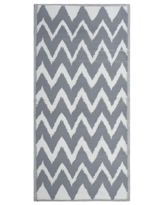 Beliani, Beliani Outdoor Teppich grau 90 x 180 cm zweiseitig SIRSA, Beliani - Teppich aus Polypropylen Modern SIRSA, 180cm, Taubengrau
