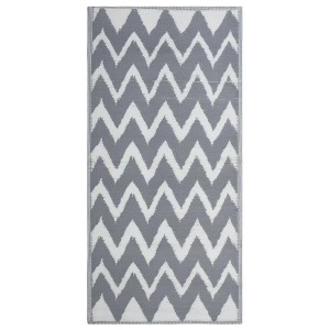 Beliani, Beliani Outdoor Teppich grau 90 x 180 cm zweiseitig SIRSA, Beliani - Teppich aus Polypropylen Modern SIRSA, 180cm, Taubengrau